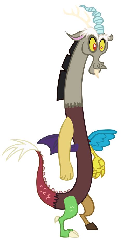 Discord is a protagonist in My Little Pony: Friendship is Magic. He is a draconequus whose body is made of parts of different animals: pony head, dragon tail, lion paw, eagle claw, …
